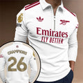 Arsenal FC Premier League Champions 25/26 Zip Polo Shirt – TANTN23366