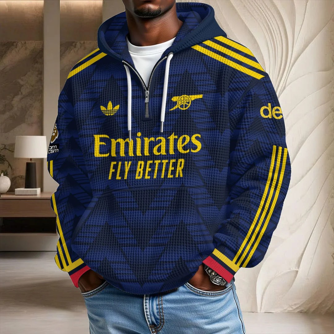 Arsenal FC Premier League 26/27 3D Unisex Waffle Hoodie – TANTN25459