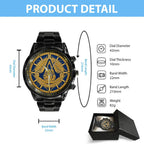 Assassin's Creed Black Stainless Steel Watch – GNE9057