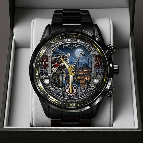Assassin's Creed 20th Anniversary 2027 Black Stainless Steel Watch – TANTN26148
