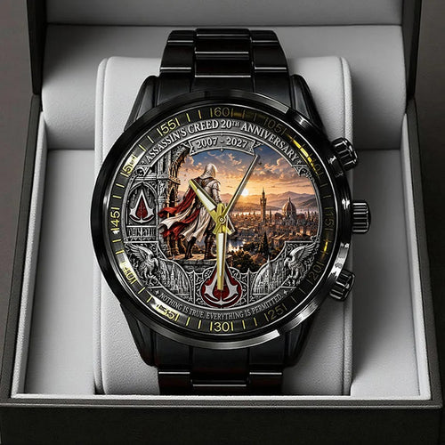 Assassin's Creed 20th Anniversary 2027 Black Stainless Steel Watch – TANTN26150