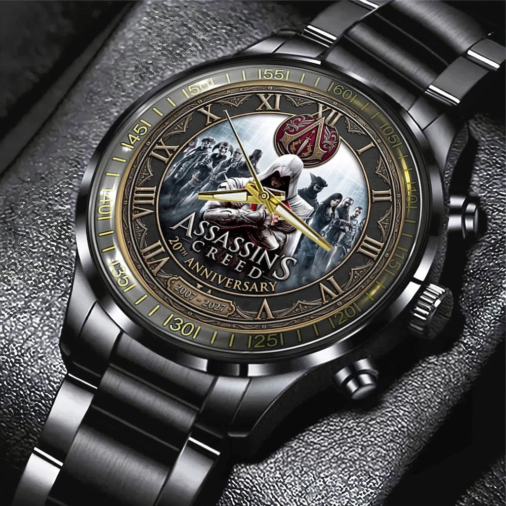 Assassin's Creed 20th Anniversary Black Stainless Steel Watch – TMTHU10062