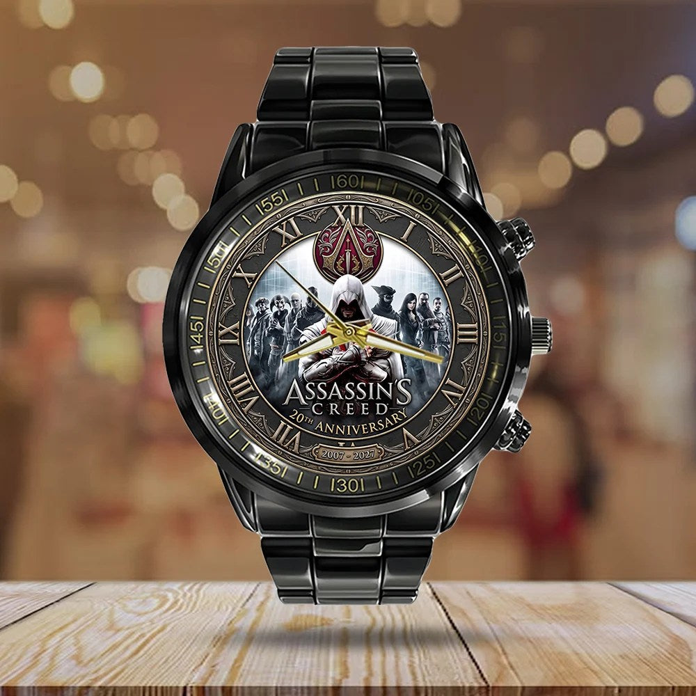 Assassin's Creed 20th Anniversary Black Stainless Steel Watch – TMTHU10062