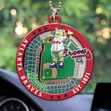 Atlanta Braves Custom shape 2-sided Acrylic Car Ornament – HOATT13033