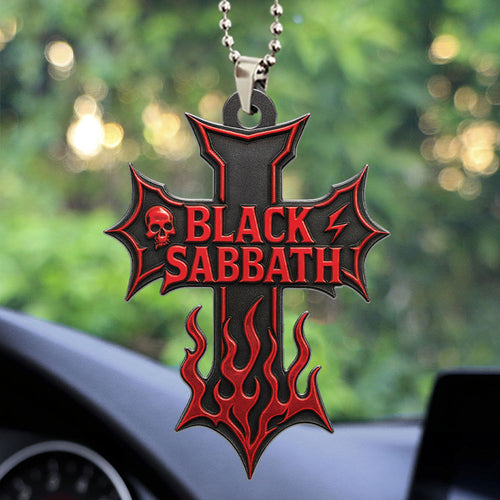 Black Sabbath Custom shape 2-sided Acrylic Car Ornament – TMTHU548