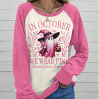 Breast Cancer Awareness Women's Raglan Sleeve Sweatshirt – TMTHU589