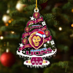 Brisbane Lions Custom Shape Clear 1-sided Acrylic Ornament – VANDH 3585