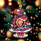 Brisbane Lions Custom Shape Clear 1-sided Acrylic Ornament – VANDH 3585