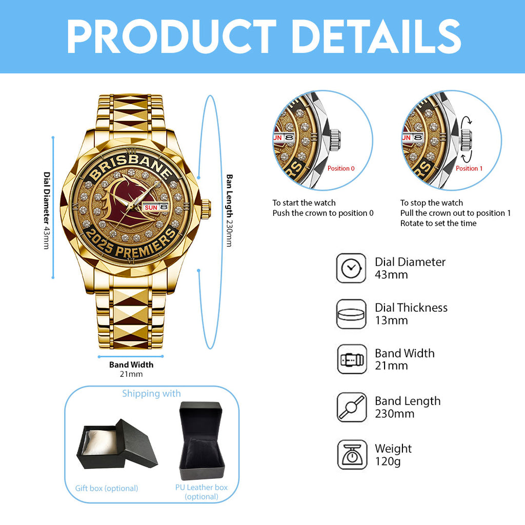 Brisbane Broncos Alloy Luxury Quartz Watch – TMTHU1336