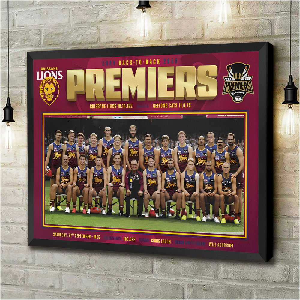 Brisbane Lions Canvas With Inner Frame – TMTHU1543