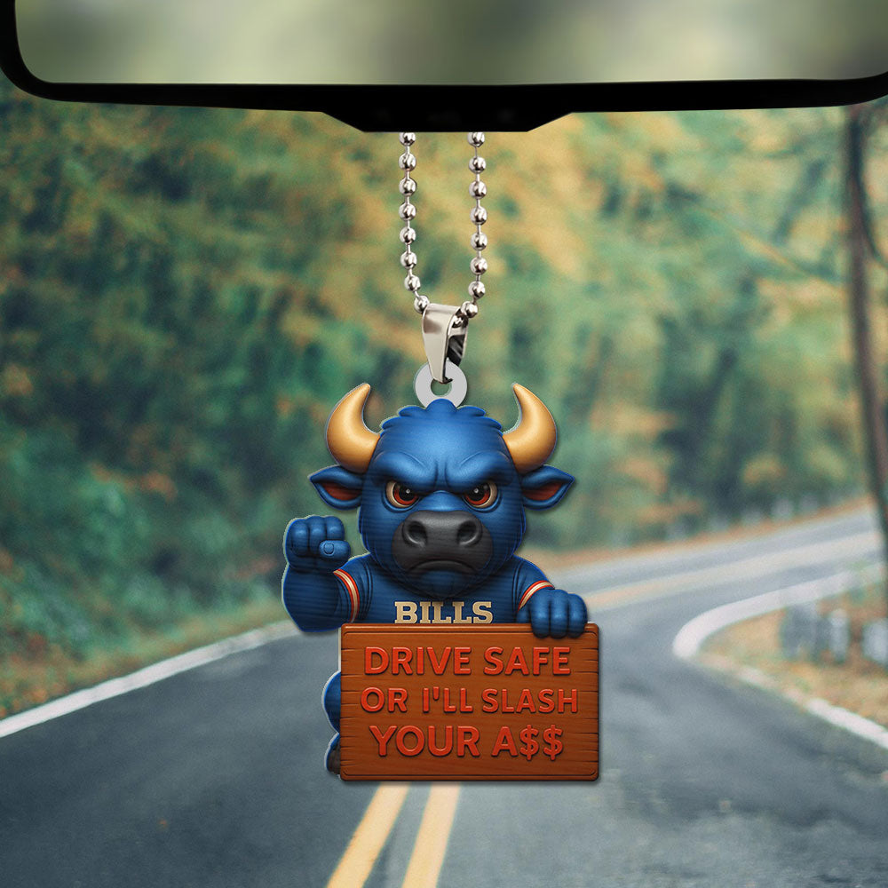 Buffalo Bills Custom Shape 2-sided Acrylic Car Ornament – TMTHU1196