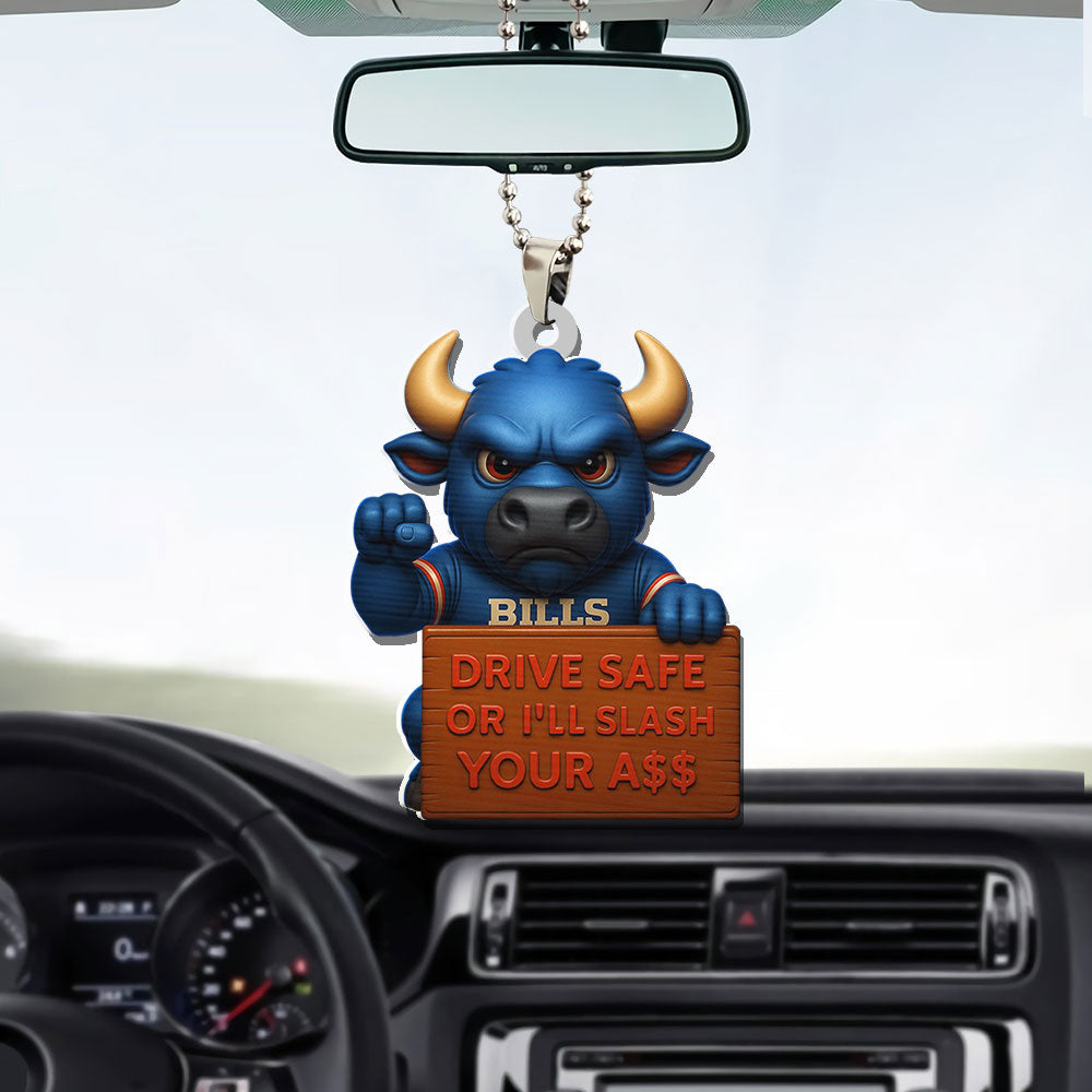 Buffalo Bills Custom Shape 2-sided Acrylic Car Ornament – TMTHU1196