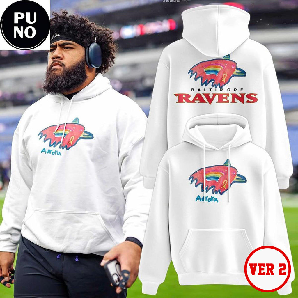 Baltimore Ravens 2026 Crucial Catch Logo Hand Draw Hoodie Shirt