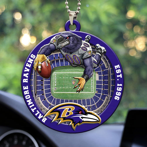 Baltimore Ravens Custom shape 2-sided Acrylic Car Ornament – HOATT12576