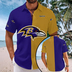 Baltimore Ravens Short Sleeve Button-Down Shirt – MAITM13547