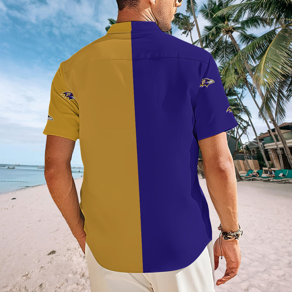 Baltimore Ravens Short Sleeve Button-Down Shirt – MAITM13547
