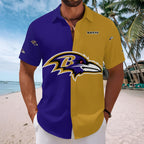 Baltimore Ravens Short Sleeve Button-Down Shirt – MAITM13547