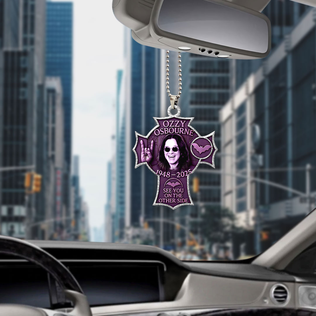 Black Sabbath x Ozzy Osbourne Custom shape 2-sided Acrylic Car Ornament – HOATT 12104