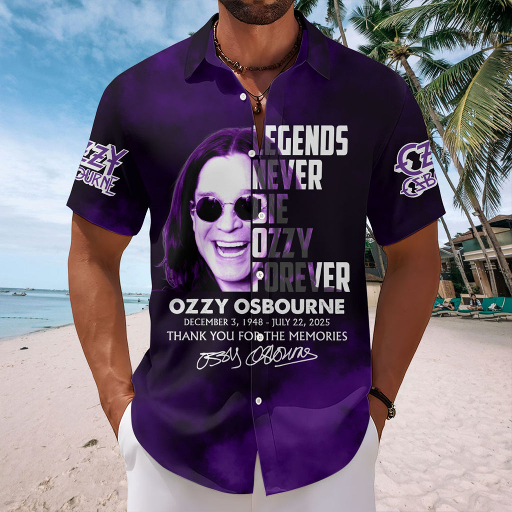 Ozzy Osbourne Short Sleeve Button-Down Shirt – HOATT12445