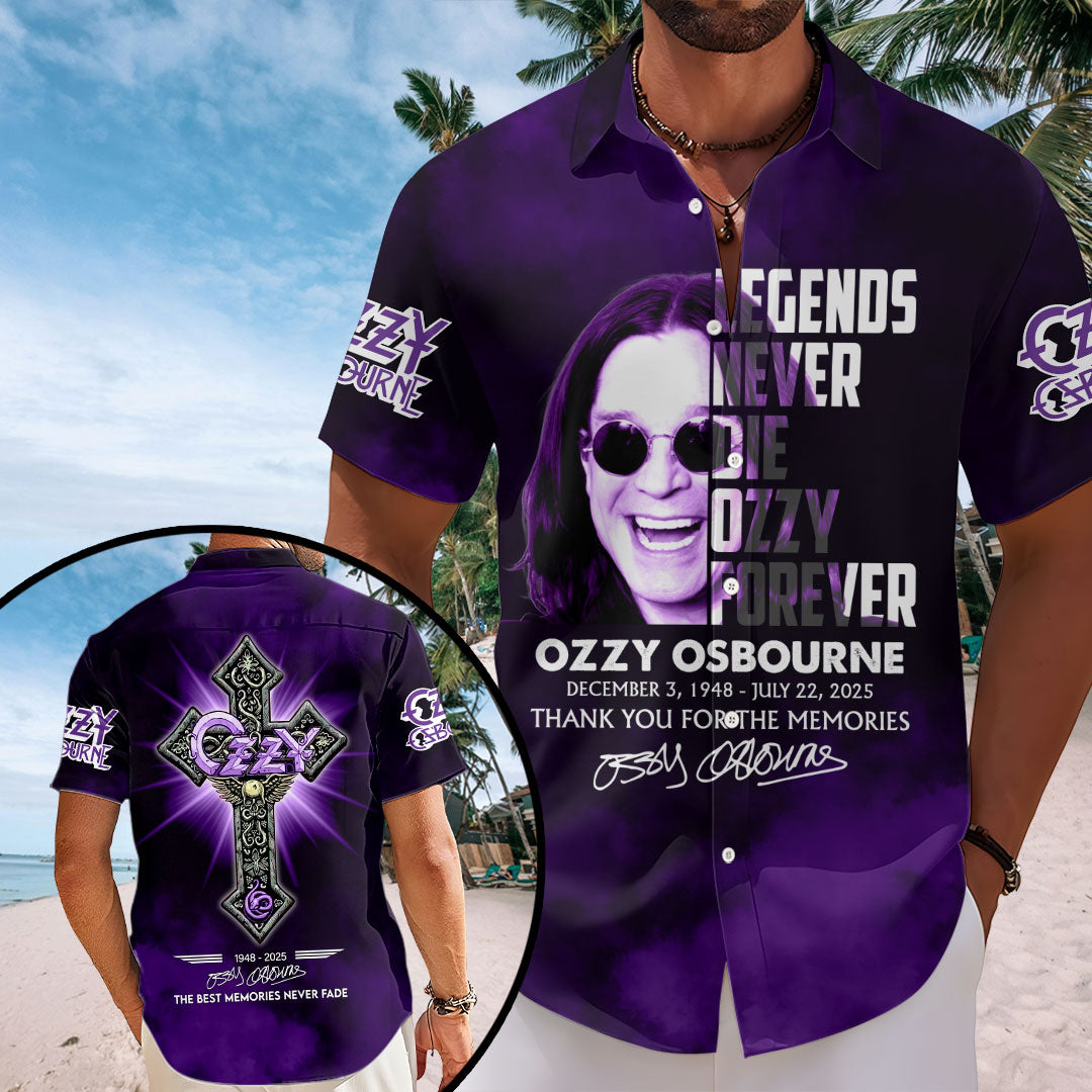Ozzy Osbourne Short Sleeve Button-Down Shirt – HOATT12445