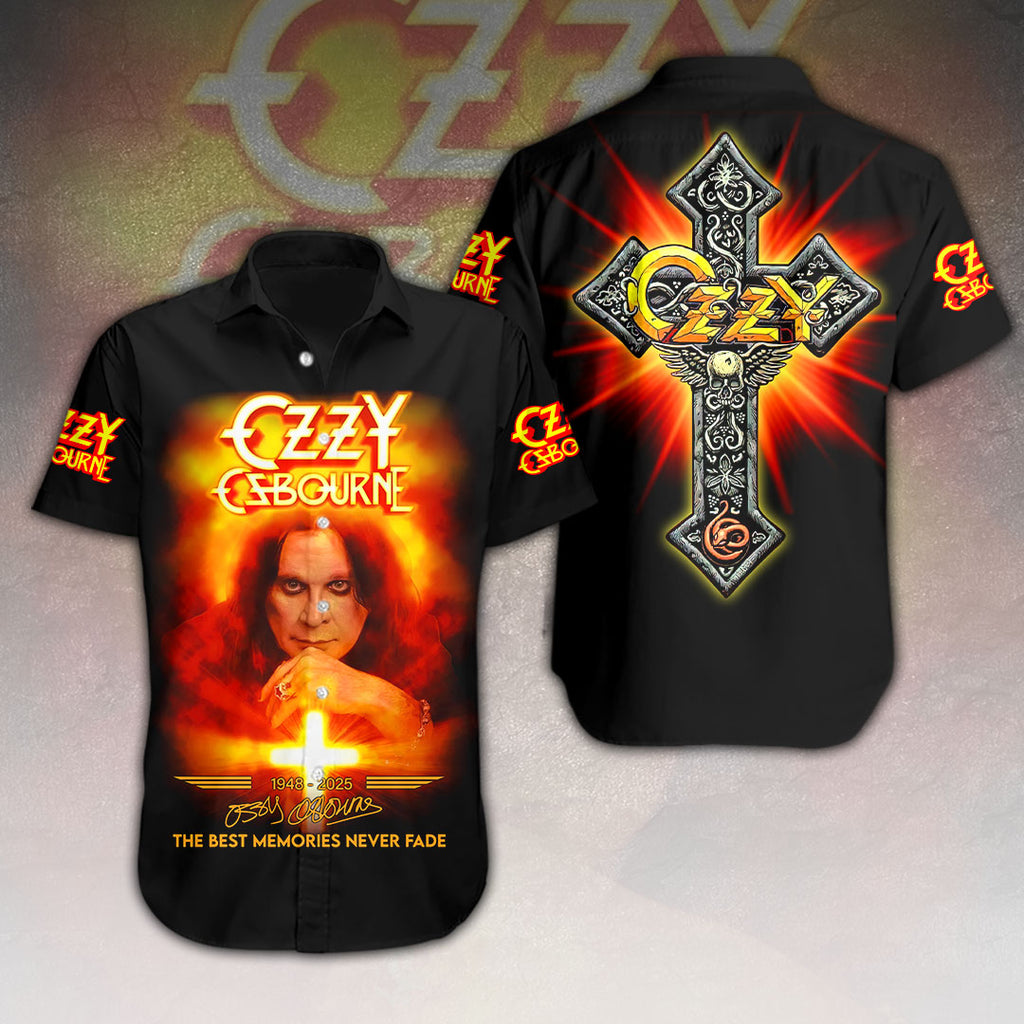 Black Sabbath x Ozzy Osbourne Short Sleeve Button-Down Shirt – HOATT 12024