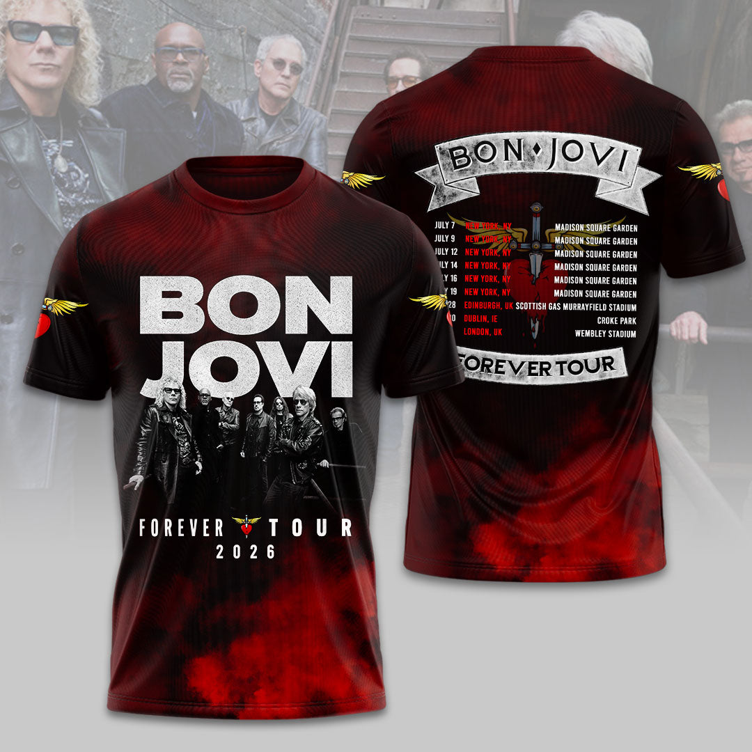 Bon Jovi 2026 Forever Tour 3D Apparel – HOATT14154