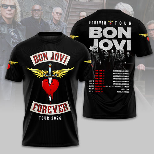 Bon Jovi 2026 Forever Tour 3D Apparel – HOATT14188