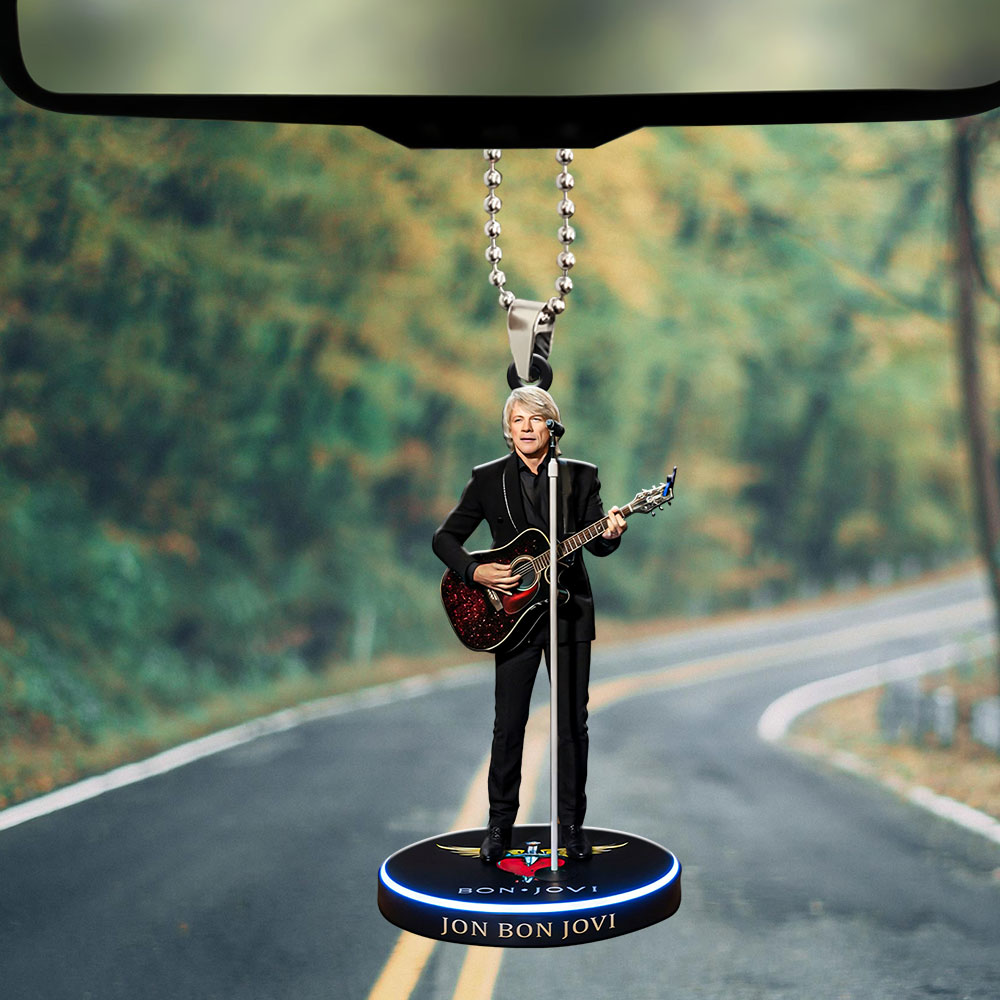 Bon Jovi Custom shape 2-sided Acrylic Car Ornament – TANTN17761
