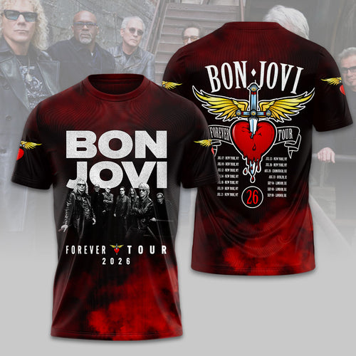 Bon Jovi Forever Tour 2026 3D Apparel – HOATT19348