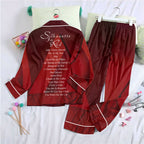 Bonnie Tyler Satin Pajama Set with Piping – HOATT20294
