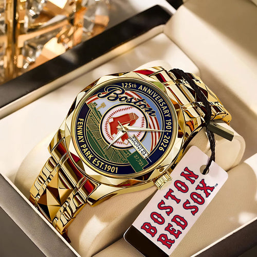 Boston Red Sox 125th Anniversary Alloy Luxury Quartz Watch – MAITM13660