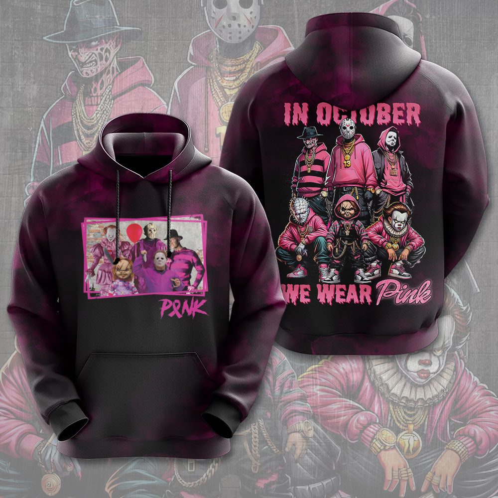 Breast Cancer Awareness x Horror Movies 3D Apparel – VANDH 3669