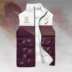 Brisbane Broncos 2025 NRL Premiers 3D Sleeveless Down Jacket – HOATT14028