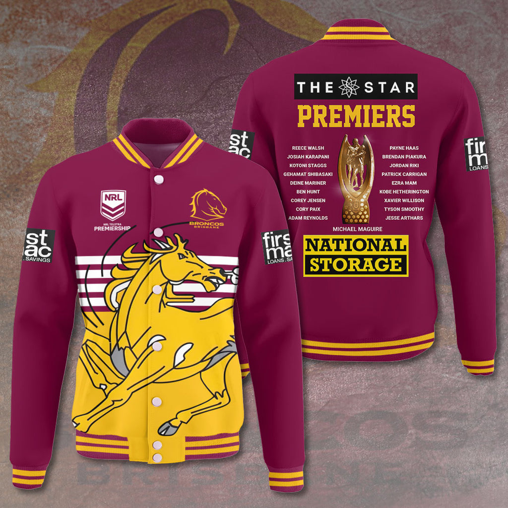 Brisbane Broncos 2025 NRL Premiers Varsity Jacket – HOATT14069
