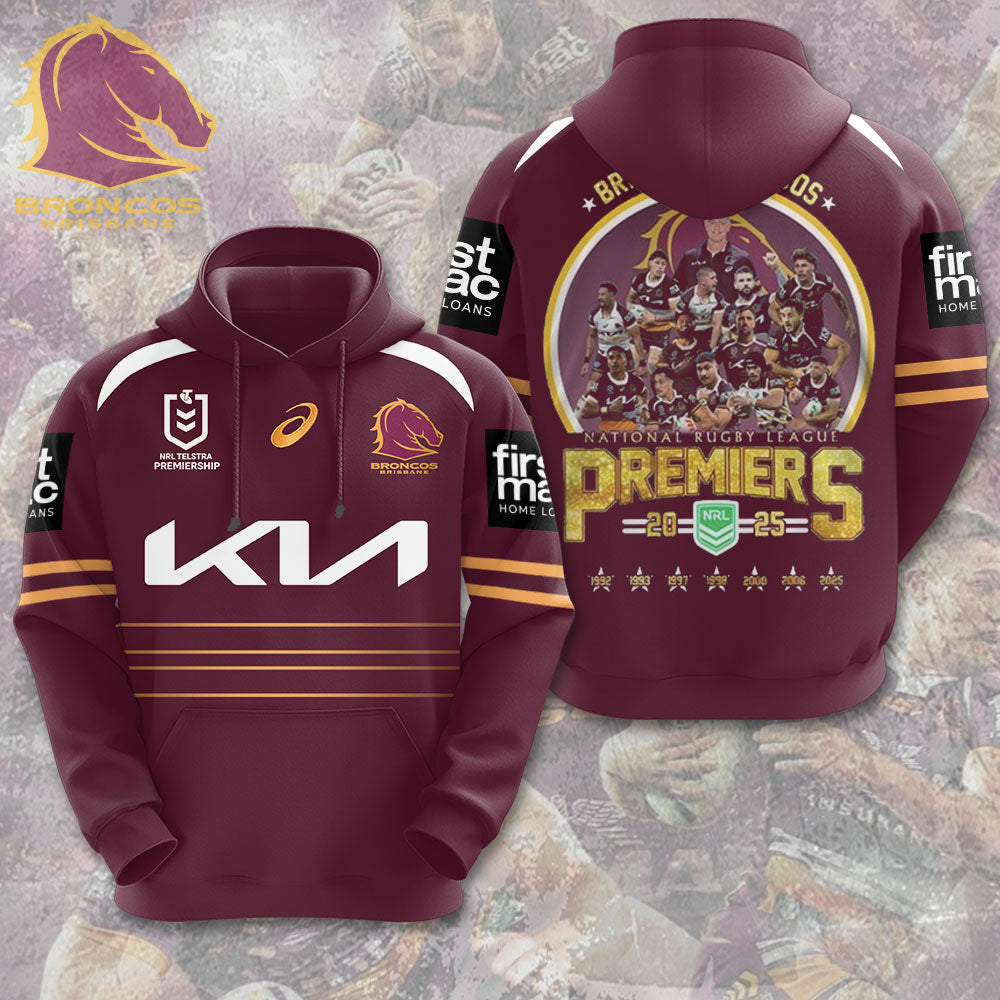 Brisbane Broncos 2025 Premiers 3D Apparel – MAITM13197