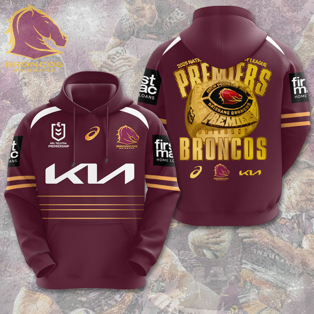 Brisbane Broncos 2025 Premiers 3D Apparel – MAITM13192
