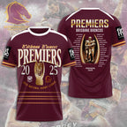 Brisbane Broncos 2025 Premiers 3D Apparel – MAITM13254