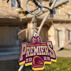 Brisbane Broncos 2025 Premiers Custom Shape 1-sided Keychain – MAITM13258