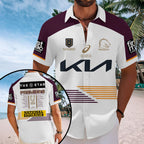 Brisbane Broncos 2025 Premiers Short Sleeve Button-Down Shirt – MAITM13255
