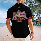 Brisbane Broncos 2025 Premiers Short Sleeve Button-Down Shirt – MAITM13267