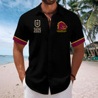 Brisbane Broncos 2025 Premiers Short Sleeve Button-Down Shirt – MAITM13267