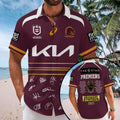 Brisbane Broncos 2025 Premiers Short Sleeve Button-Down Shirt – MAITM13374