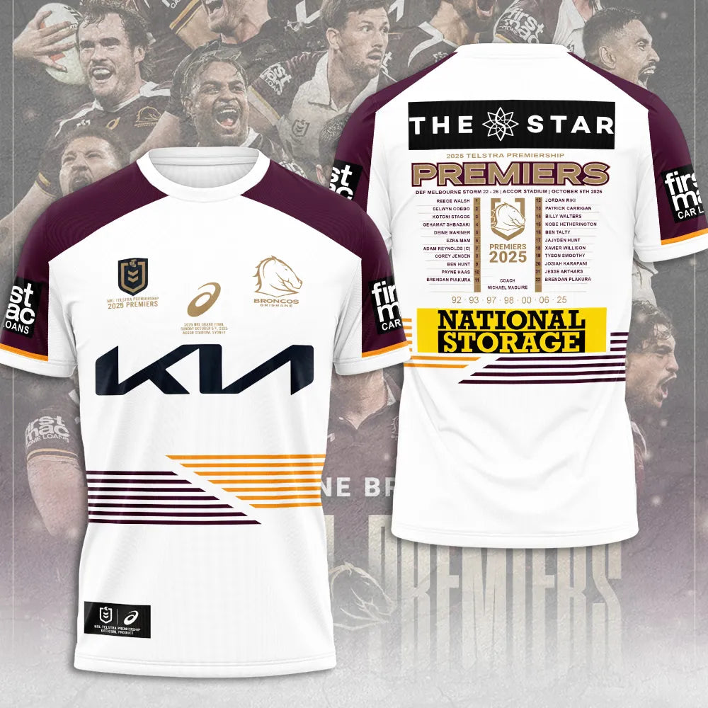 Brisbane Broncos 2025 Premiers 3D Apparel – MAITM13185