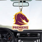 Brisbane Broncos 2025 Premiership Custom Shape 2-sided Acrylic Car Ornament – TANTN17162