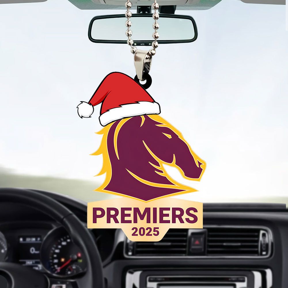 Brisbane Broncos 2025 Premiership Custom shape 2-sided Acrylic Car Ornament – TANTN17532