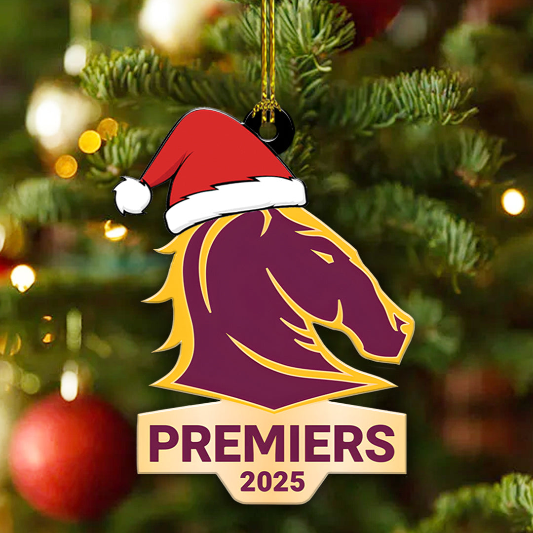 Brisbane Broncos 2025 Premiership Custom Shape 2-sided Acrylic Ornament – TANTN17531
