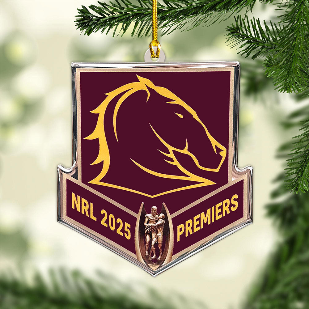 Brisbane Broncos 2025 Premiership Custom Shape 2-sided Acrylic Ornament – TANTN17075
