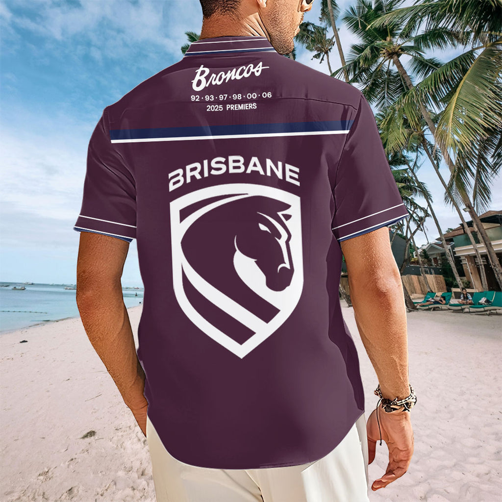 Brisbane Broncos 2026 Short Sleeve Button-Down Shirt – TANTN20875