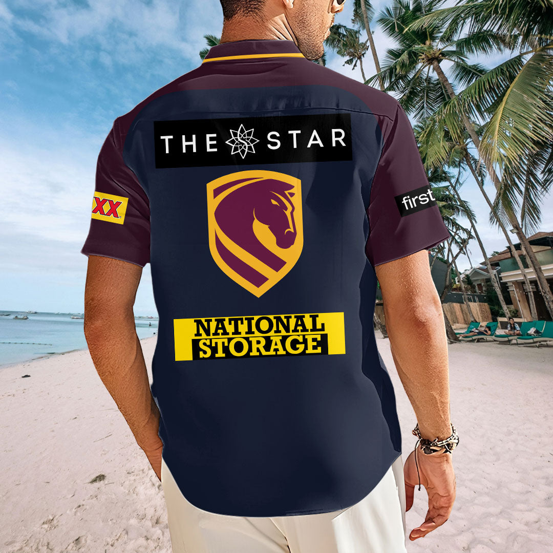 Brisbane Broncos 2026 Short Sleeve Button-Down Shirt – HOATT14793