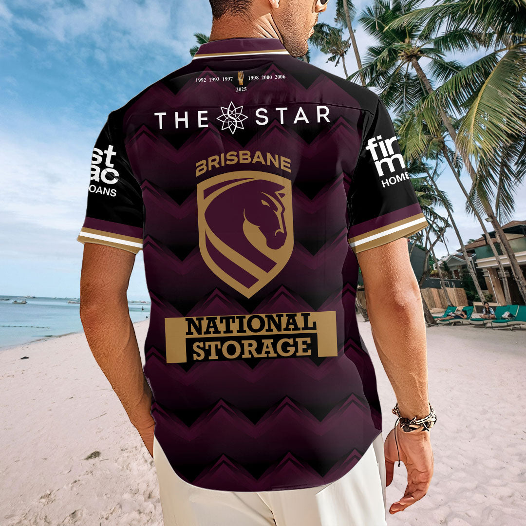 Brisbane Broncos 2026 Short Sleeve Button-Down Shirt – HOATT16247